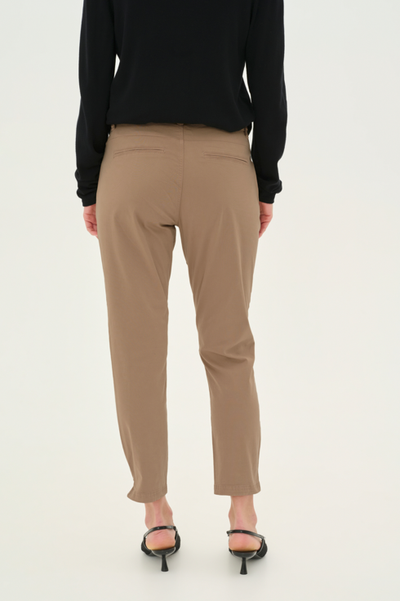 Culture Ladies Cropped Trousers (Pants) IN Dune