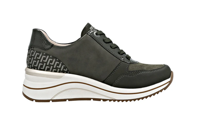 Remonte Ladies Casual Shoe D0T16-54 in Green Combination Trainers