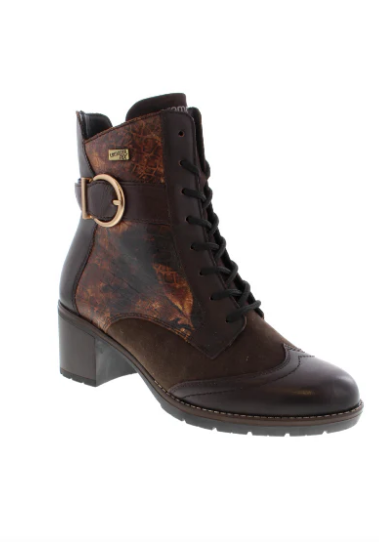 Remonte Ladies Ankle Boots D2A77-25 in Brown Combination
