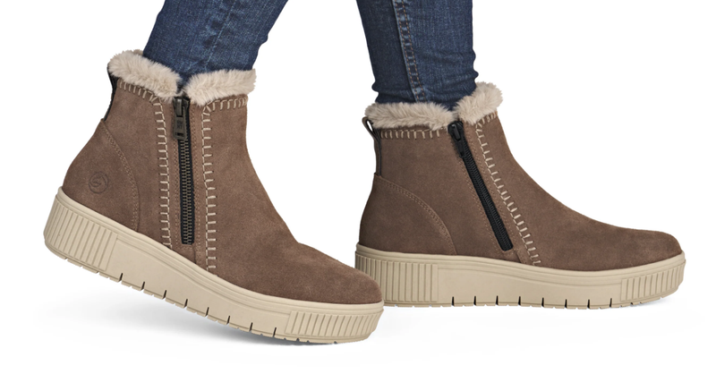 Remonte Ladies Ankle Boot D3B70-20 Brown Lambswool