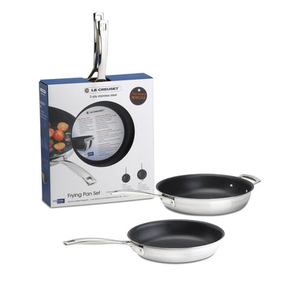 Le Creuset 3 Ply Stainless Steel 2 Piece Non-Stick Frying Pan Set