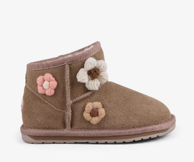 Emu Australia Girls Ankle Boots Daisy K13232  Mushroom