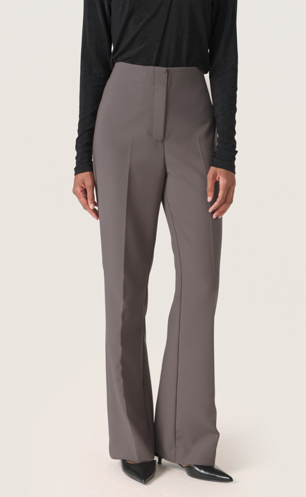 Soaked in Luxury Ladies Pants SLCorinne in Dark Gull Gray, Corinne Trouser