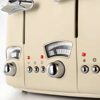 Delonghi Argento Flora 4 Slice Toaster - Beige
