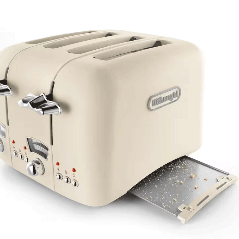 Delonghi Argento Flora 4 Slice Toaster - Beige
