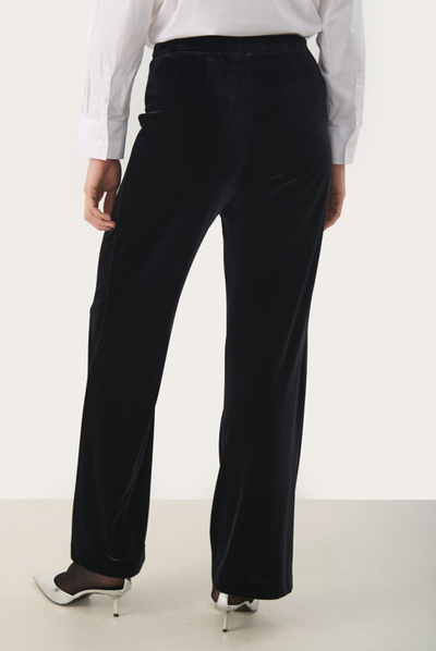 Part Two Ladies Pant DorellasPW in Dark Navy, Dorellas Velour Trousers