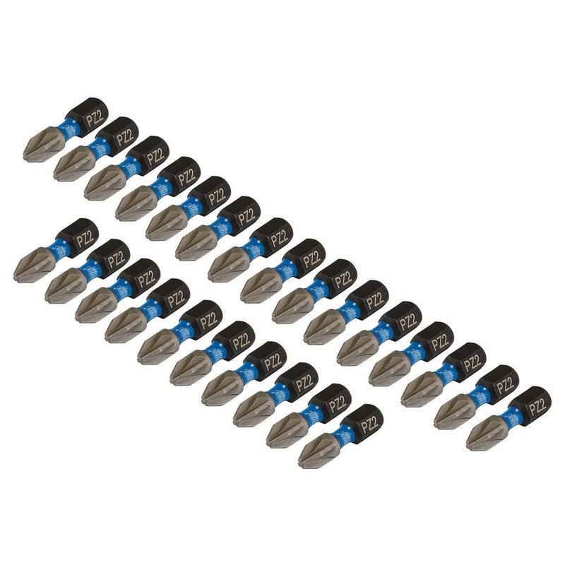 Draper Expert 05689 Pz-Type Impact Screwdriver Bits, No.2 X 25Mm, 1/4in Hex (Pack Of 25) each 1