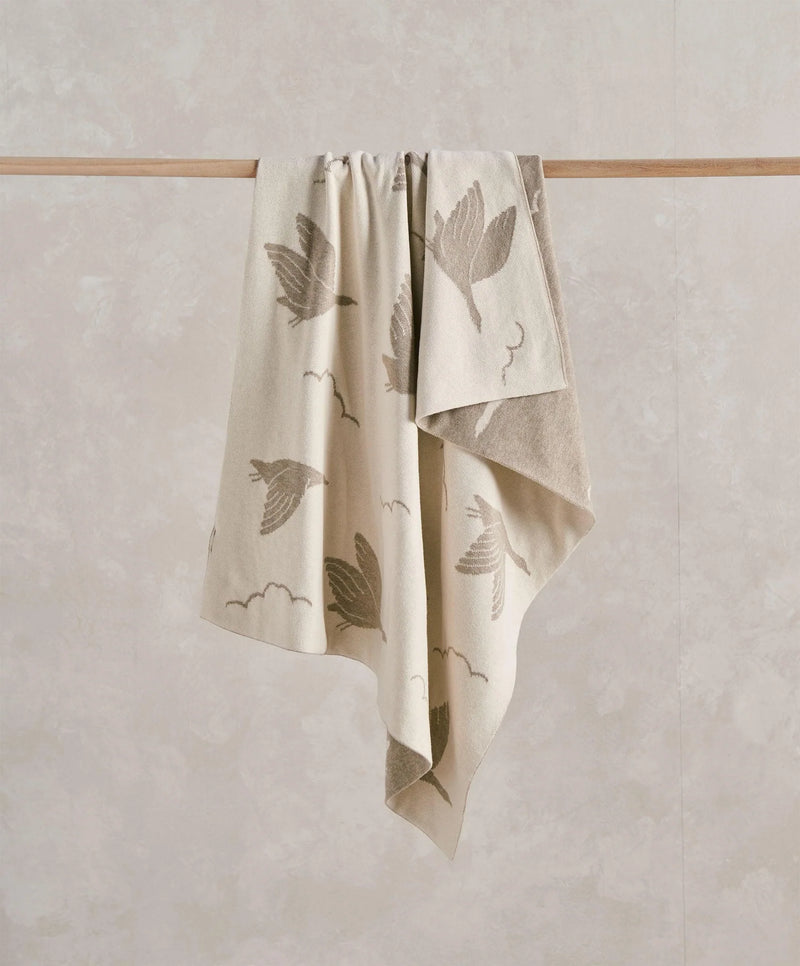 Mamas & Papas Knitted Blanket - Welcome to the World Duckling - Mocha