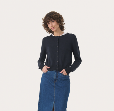 Part Two Ladies NoelaniPW Cardigan In Dark Navy, Noelani
