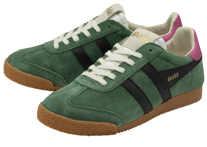 Buy Gola womens Harrier Suede sneakers in evergreen/white online: gola