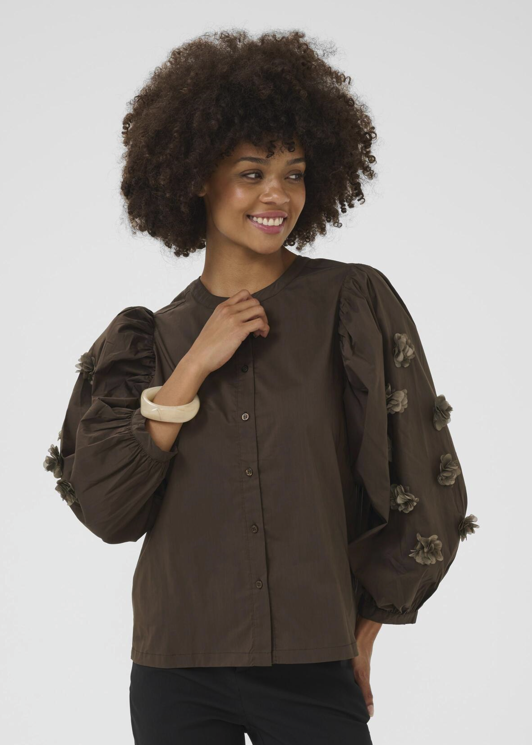 Culture Ladies Dress CUElna Antoinett in Coffee Bean