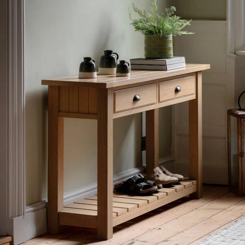 Oxford 2 Drawer Console Table in Natural – Jacksons of Saintfield