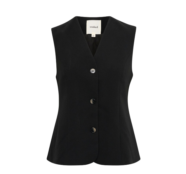 Soaked In Luxury  SLEureka Waistcoat in  Black