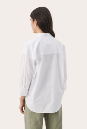 Part Two Ladies Cotton Shirt EvamariPW in Bright White