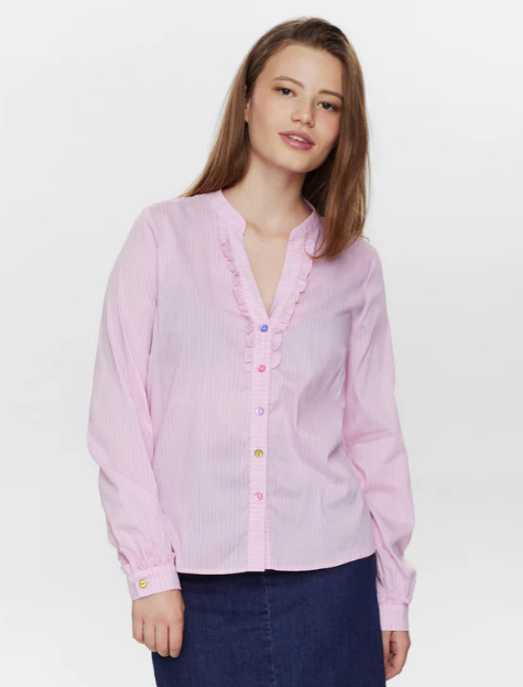 Numph Ladies NuFarrah Shirt In Pink Lady