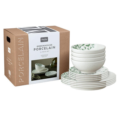 Denby Porcelain Greenhouse 12 Piece Tableware Set