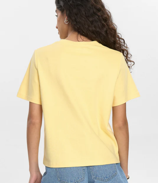 Numph Ladies NUFira T Shirt in Golden Haze, Fira Tee