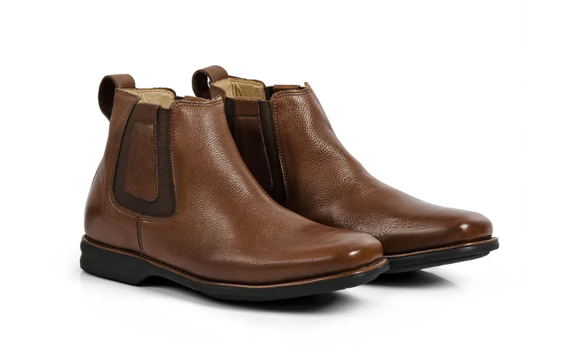 Anatomic & Co Mens Leather Chelsea Boots Amazonas Floater in Cedar