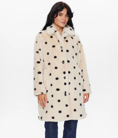 Numph Ladies Nuflotta Jacket In Sesame, Flotta fur