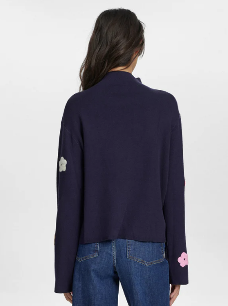 Numph Ladies NuFlow Pullover Jumper In Dark Sapphire