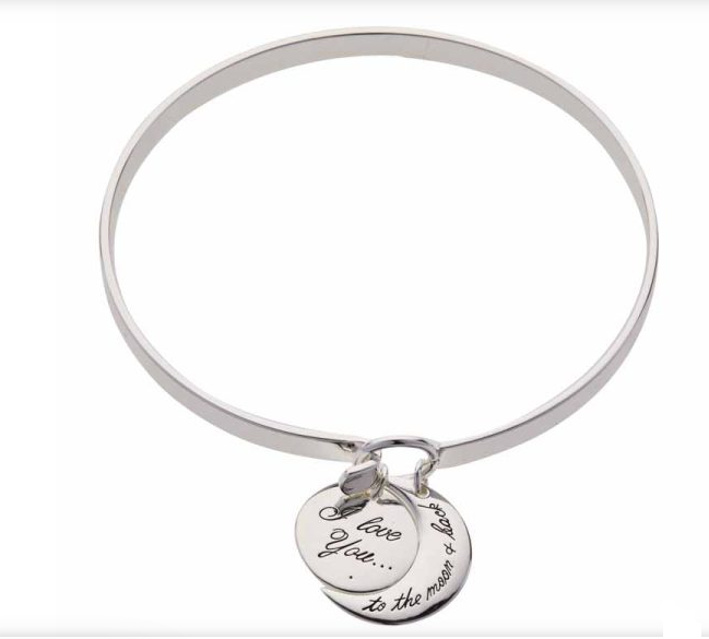 Kilkenny Silver Plated Bracelet - To The Moon and Back Bangle