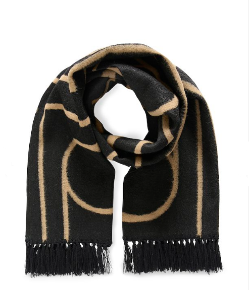 Soaked in Luxury Ladies Scarf SLGale in Black w Tigers Eye, Gale