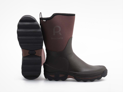 Rouchette Clean Garden Mens Half Wellie in Brown