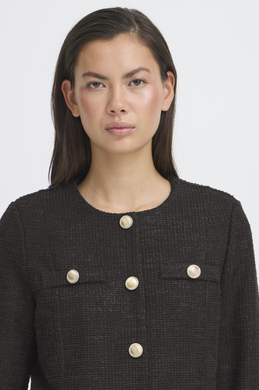 Ichi Ladies IHKate Gleam Jacket in Black, Kate