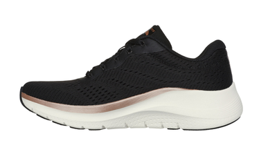 Skechers Ladies trainers Arch Fit 2.0 Glow the Distance in Black Rose Gold