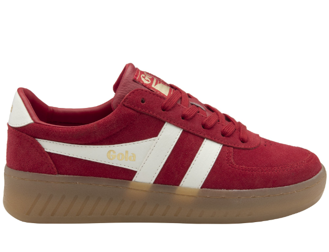 Gola Ladies Trainers Grandslam CLA589 Red Off white Gum Suede
