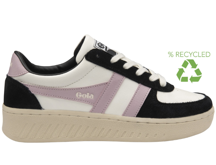 Gola Ladies Grandslam Pure Trainer CLB331 in Off White Black Chalk Pink
