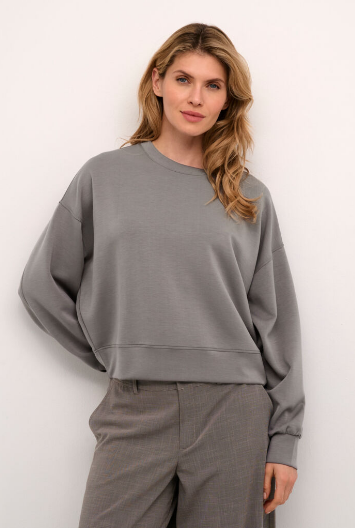 Culture Ladies Sweatshirt CUAle Chabrina in Steel Gray, Ale