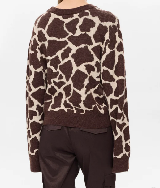 Numph Ladies Pullover NUGrif in Black Coffee, Grif Jumper