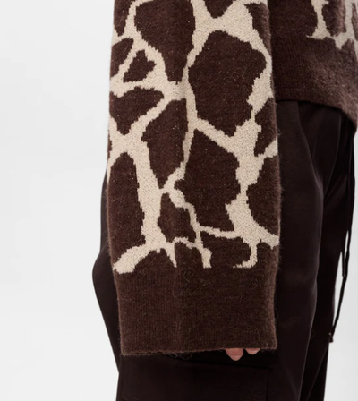 Numph Ladies Pullover NUGrif in Black Coffee, Grif Jumper