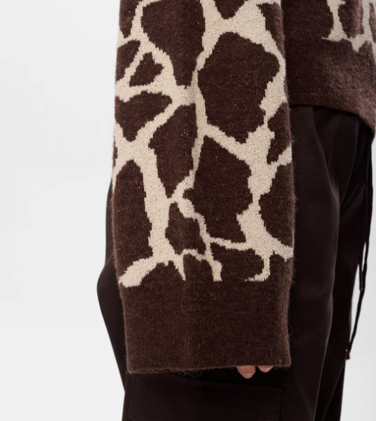 Numph Ladies Pullover NUGrif in Black Coffee, Grif Jumper