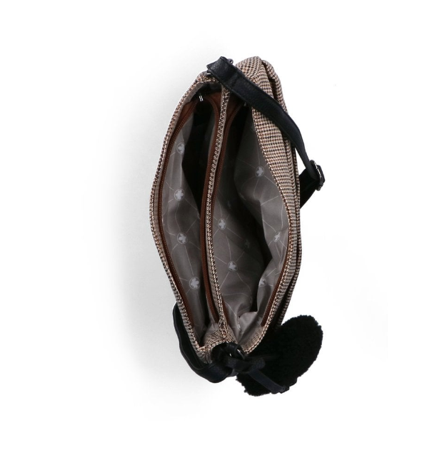Rieker Ladies Handbag H1005-90 in Beige Metalic Dogstooth Combination