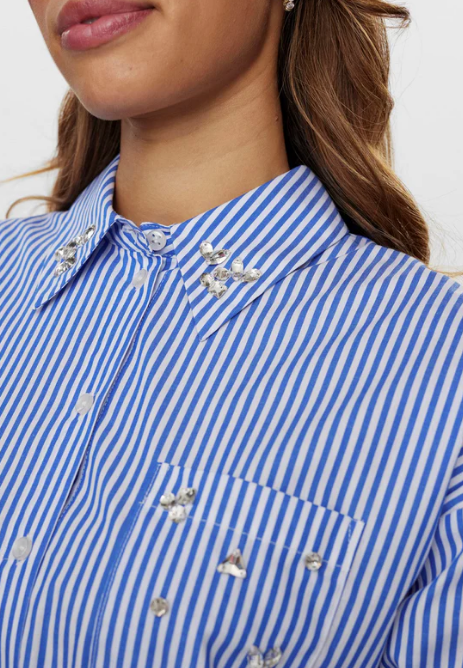 Numph Ladies Nuhailey Shirt in Regatta, Hailey Blouse