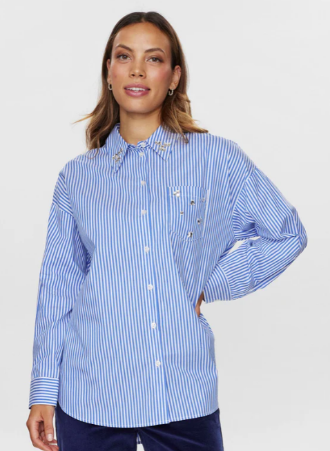 Numph Ladies Nuhailey Shirt in Regatta, Hailey Blouse