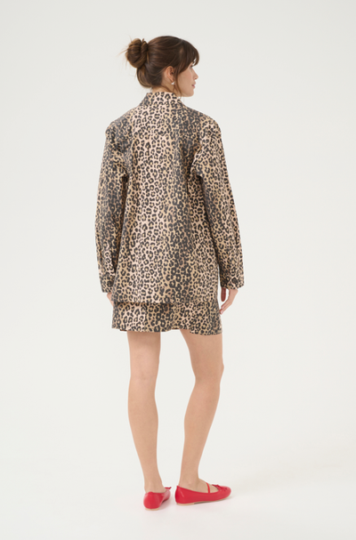 Culture Ladies CUhalina Casual jacket In Leopard Wash, Halina