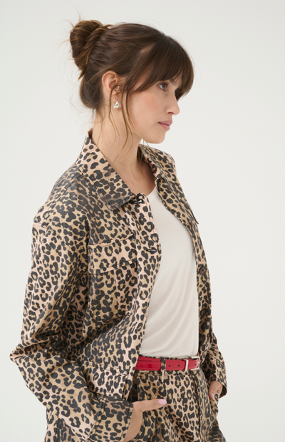 Culture Ladies CUhalina Casual jacket In Leopard Wash, Halina