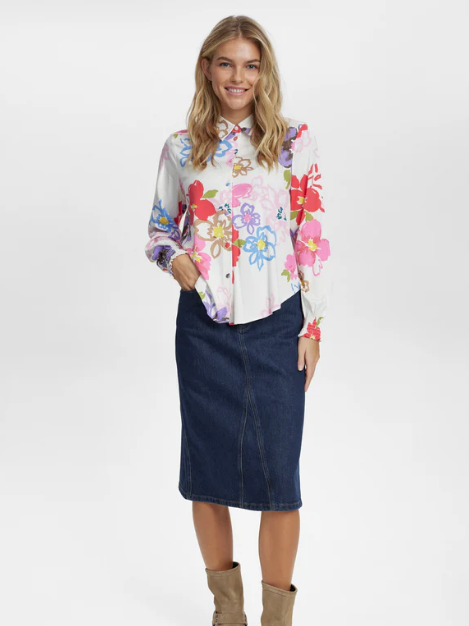 Numph Ladies NUHALLIE SHIRT - Pristine