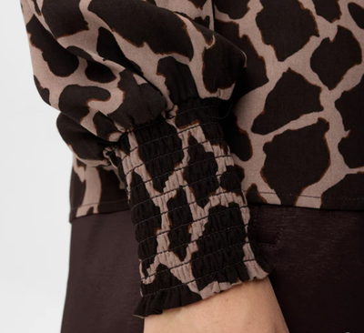 Numph Ladies NUHana Shirt in Black Coffee, Hana Blouse