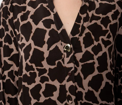 Numph Ladies NUHana Shirt in Black Coffee, Hana Blouse