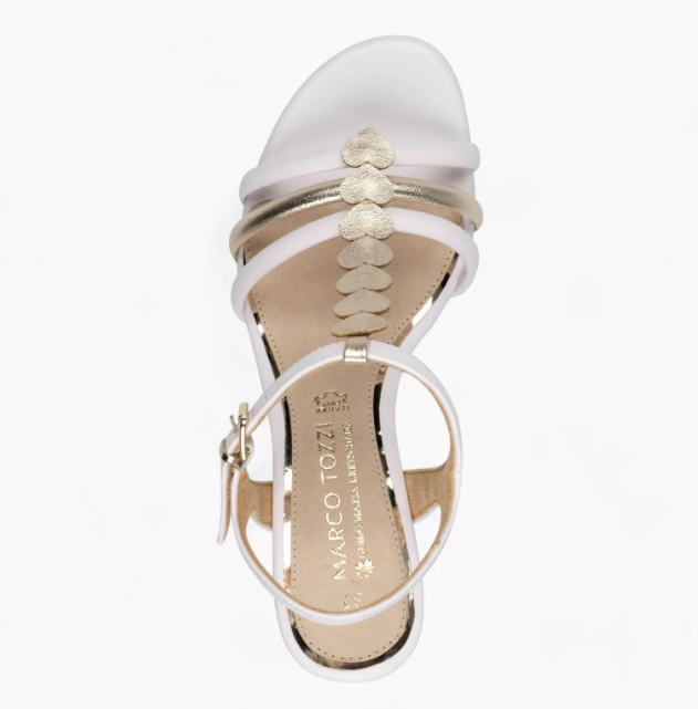 Marco Tozzi Ladies Block Heel Sandal 88300-44 in White Combination