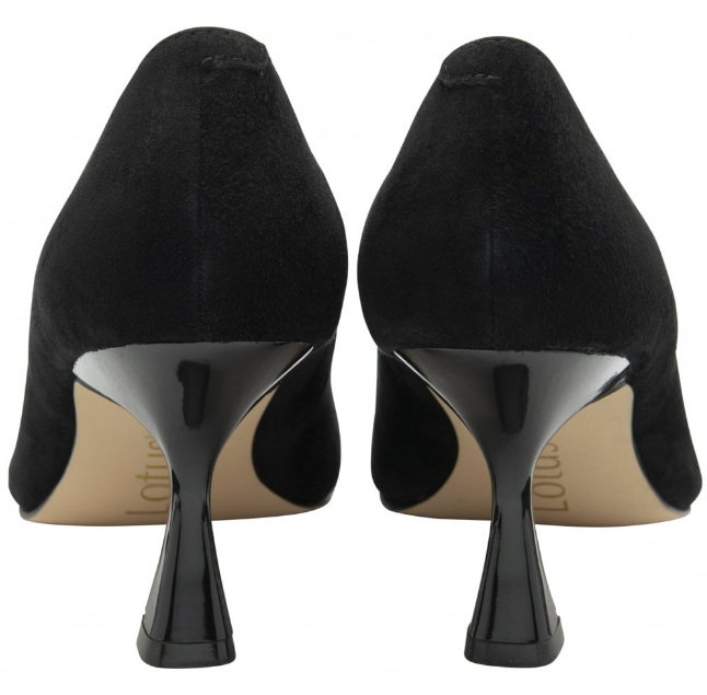 Lotus Ladies Court Shoe Henley ULS600 Black Suede