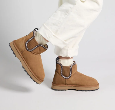 Emu Australia Ladies Ankle Boots Higgie W13198 in Chestnut