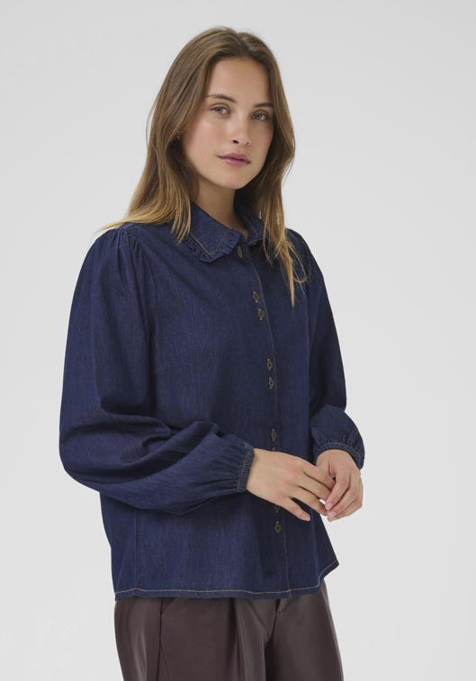 Culture Ladies Shirt CUHilka Arpa in Rinse Wash Denim, Hilka