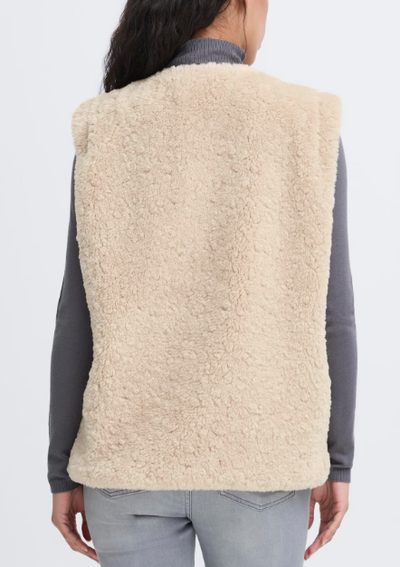Ichi Ladies Waistcoat IHHizala in Fur Rainy Day, Hizala