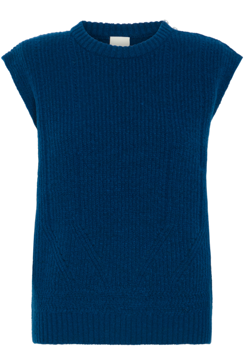 Ichi Ladies Waistcoat IHPovoke WA5 in Navy Peony, Povoke Slipover