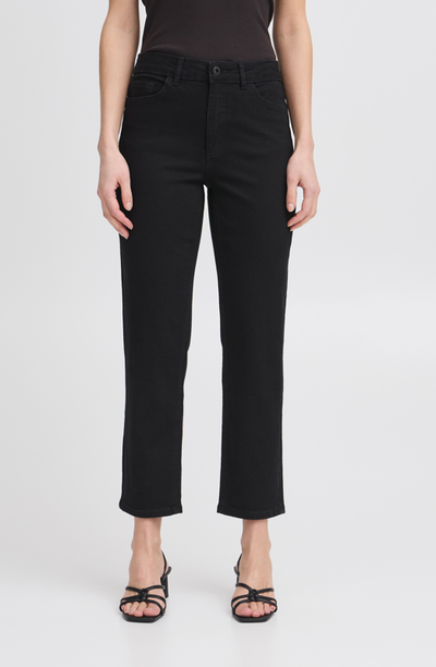 Ichi Ladies Ihtwiggy Raven Jeans Black, Twiggy